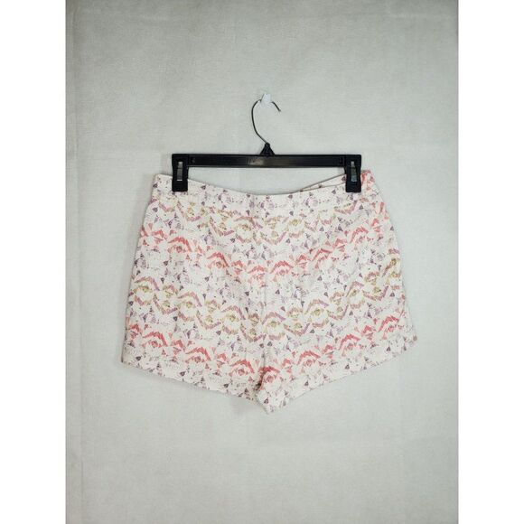 Free People Linen Blend Cream Aztec Boho Geometric Print Summer Shorts - Picture 5 of 8